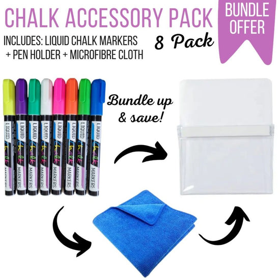Chalk Accessory Pack (8 Pack) - Neon - Prepp'd Kids - Prepp'd Kids