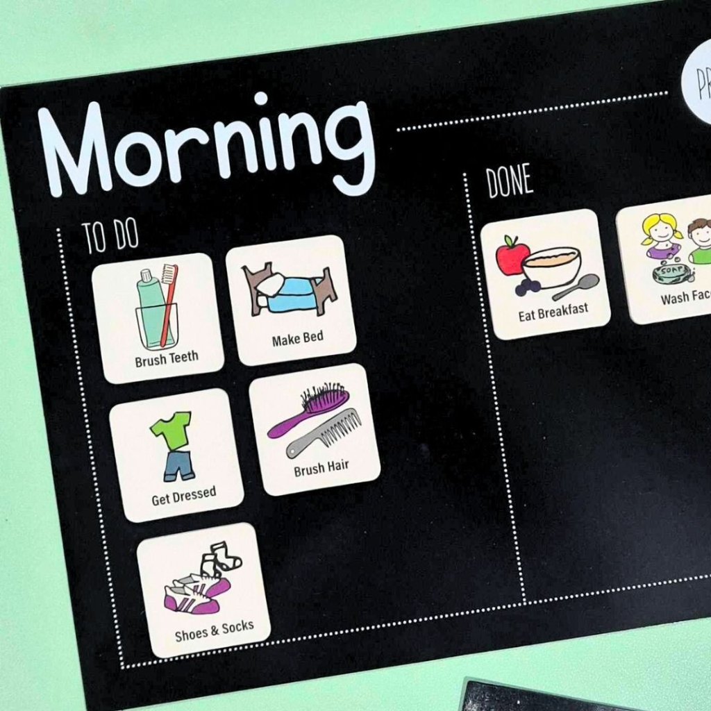Morning & Evening Routine Set (A4) - NEW FONT - Prepp'd Kids - Prepp'd Kids