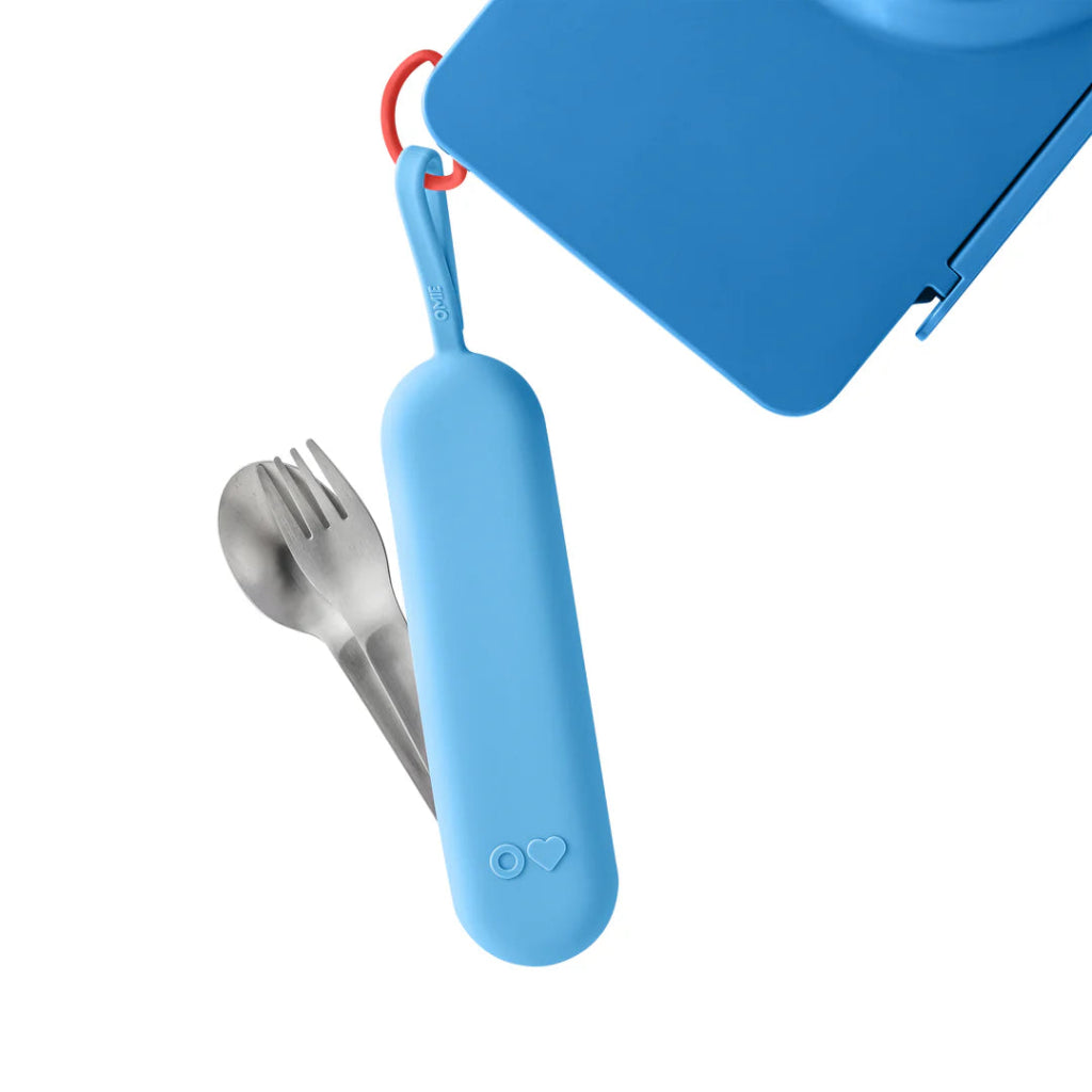 Omie Box UP S/S Cutlery Pod - Azure Blue - Prepp'd Kids - OmieBox