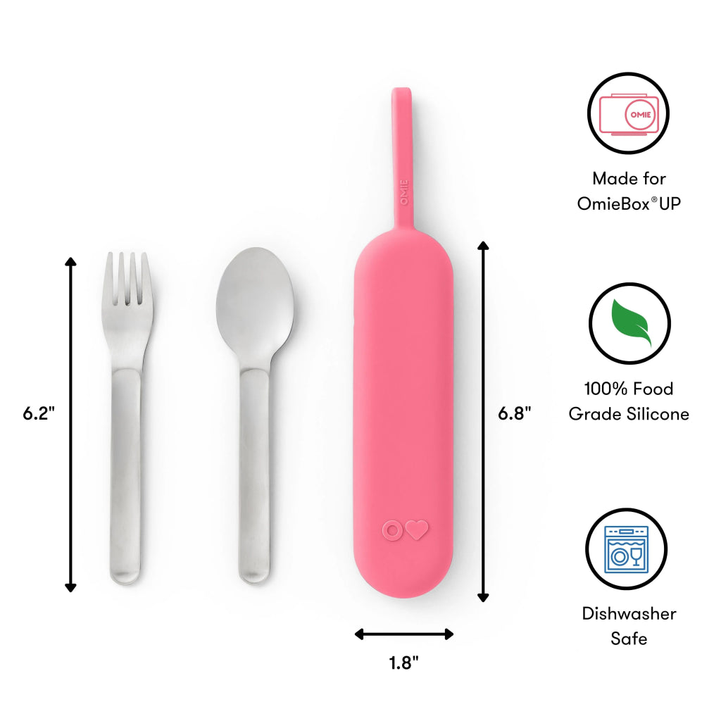 Omie Box UP S/S Cutlery Pod - Blush - Prepp'd Kids - OmieBox