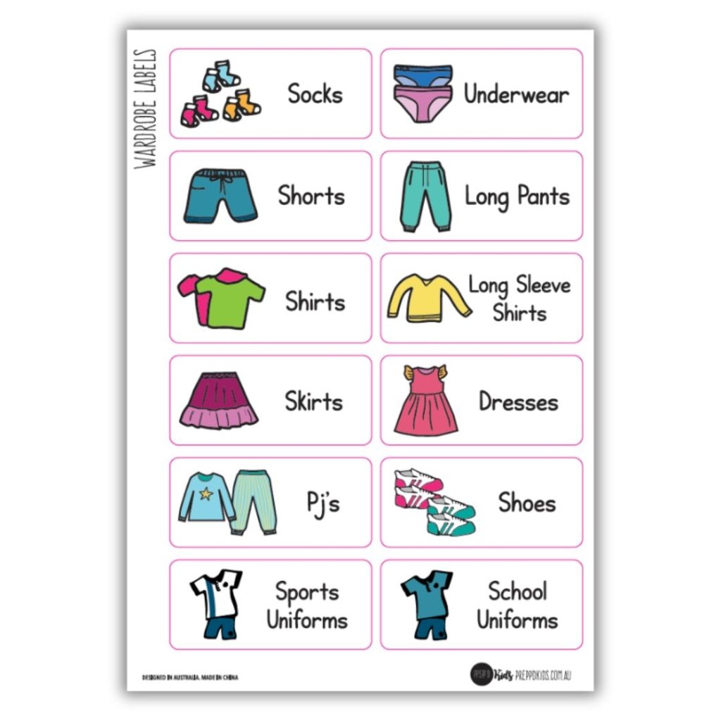Wardrobe Labels - Prepp'd Kids - Prepp'd Kids