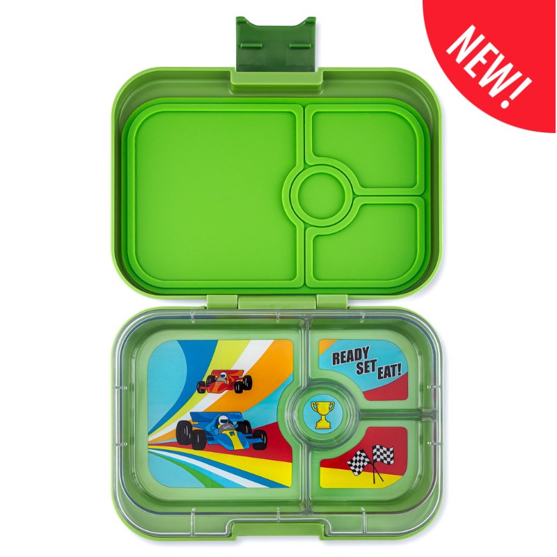Yumbox Panino 4 - Matcha Green (Race Car Tray) - Prepp'd Kids - Yumbox