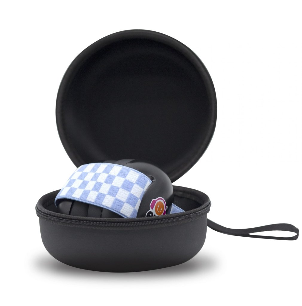 Baby Earmuffs - Blue/White on White - Prepp'd Kids - Ems