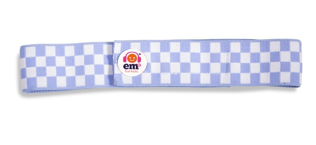 Baby Earmuffs - Blue/White on White - Prepp'd Kids - Ems