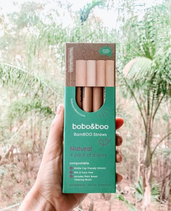 Bamboo Reusable Straw Set - Prepp'd Kids - Bobo & Boo