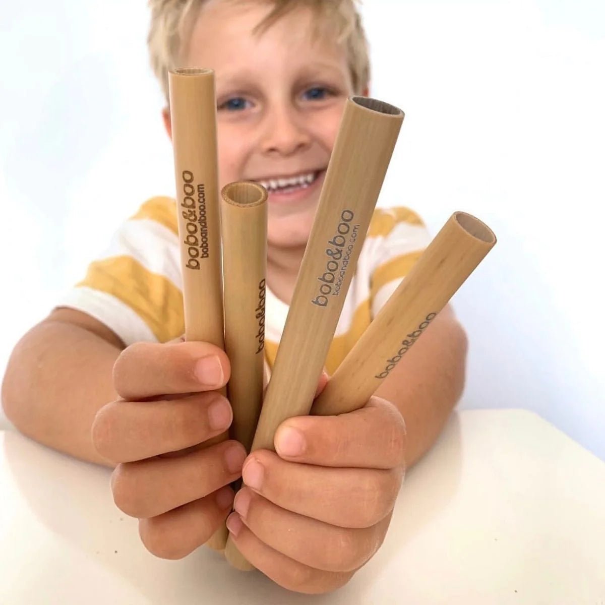 Bamboo Reusable Straw Set - Prepp'd Kids - Bobo & Boo