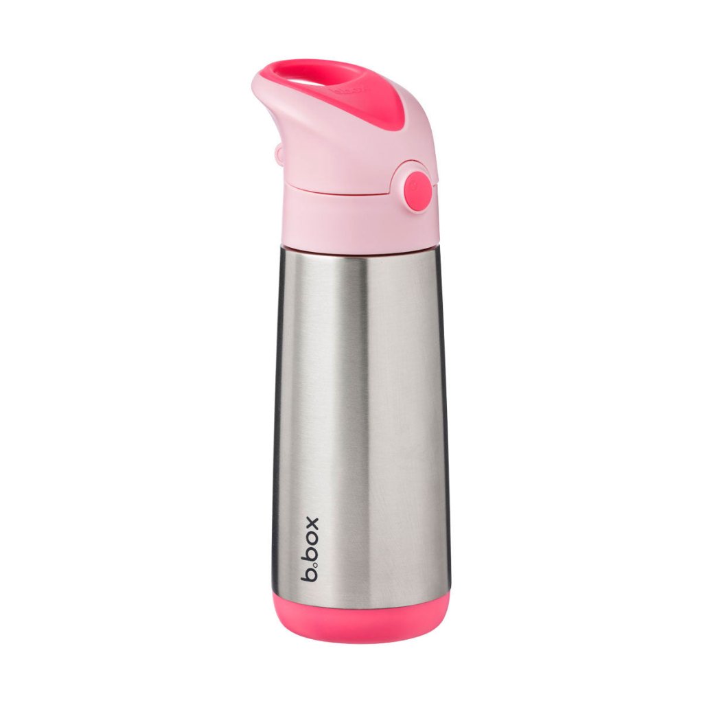 B.box Insulated Drink Bottle 500ml - Flamingo Fizz PRE-ORDER - Prepp'd Kids - B.box