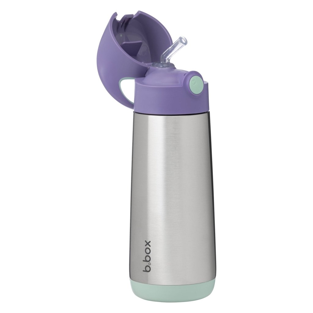 B.box Insulated Drink Bottle 500ml - Lilac Pop - Prepp'd Kids - B.box