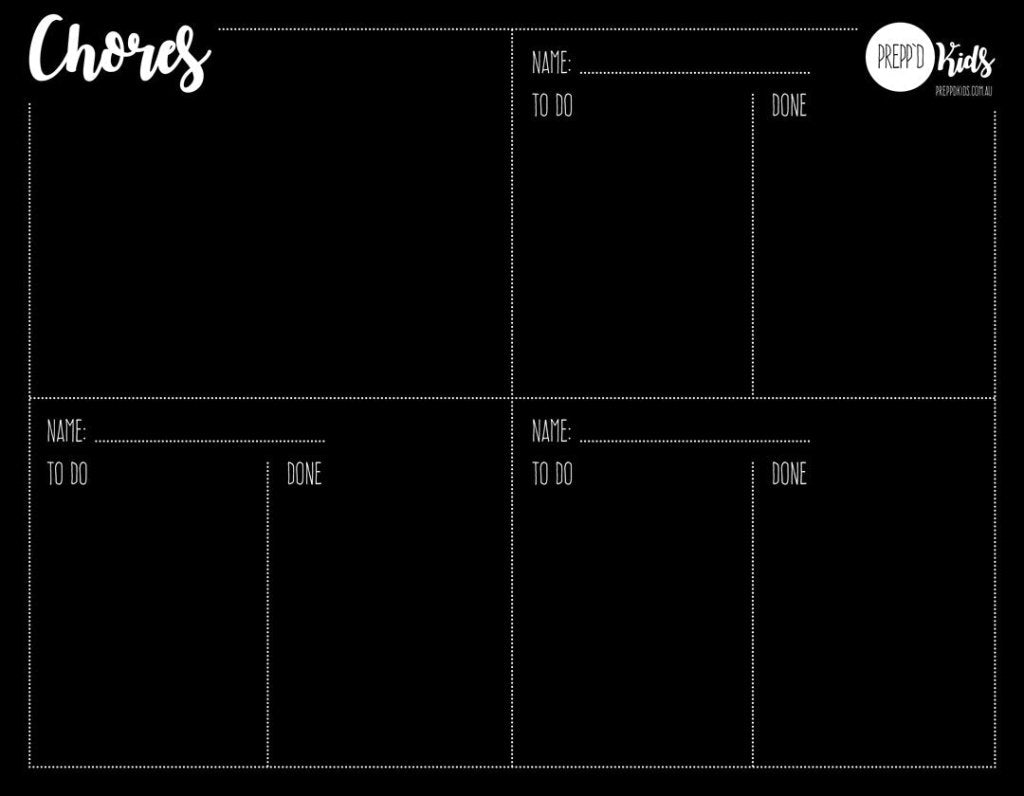 Chore Chart Set (A3 / Multiple Kids) - PRE-ORDER MID FEB - Prepp'd Kids - Prepp'd Kids