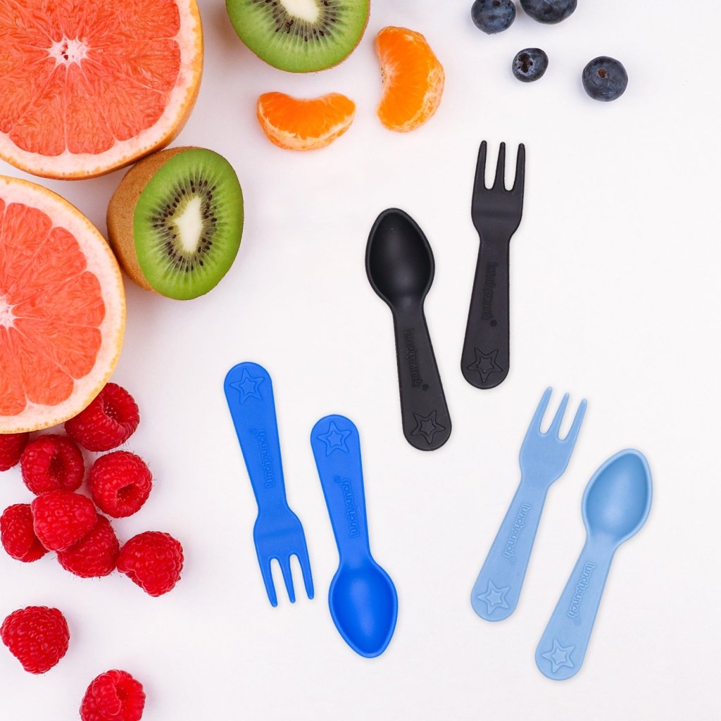Fork and Spoon Set - Blue - Prepp'd Kids - Lunch Punch