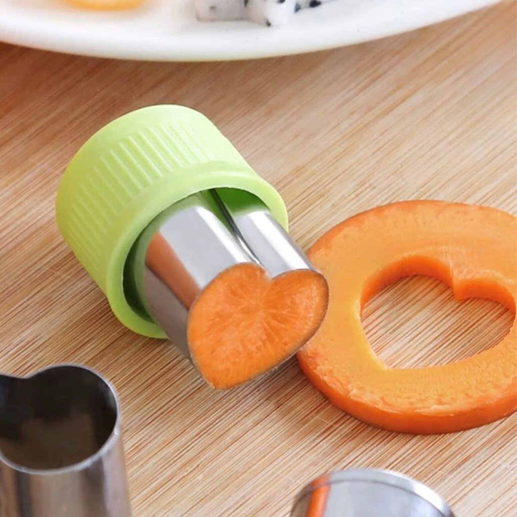 Fruit & Vegetable Cutter Set (9 piece Stainless Steel) - Blue - Prepp'd Kids - Prepp'd Kids