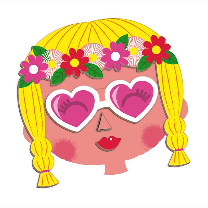 Girls Crazy Faces Magnetibook - Prepp'd Kids - Janod