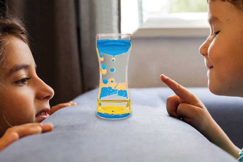 Liquid Motion Bubbler - Yellow & Blue - Prepp'd Kids - Teacher Created Resources