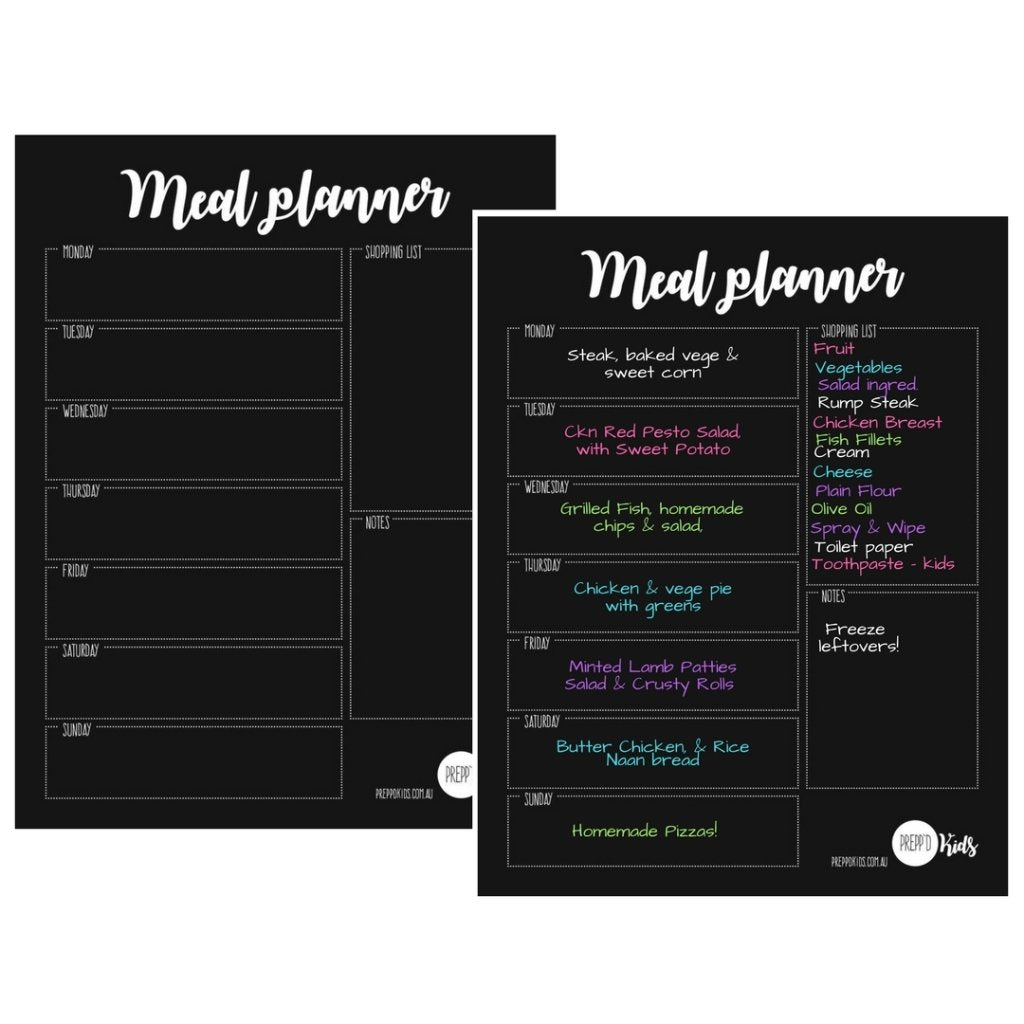 Meal Planner (A3) - Prepp'd Kids - Prepp'd Kids
