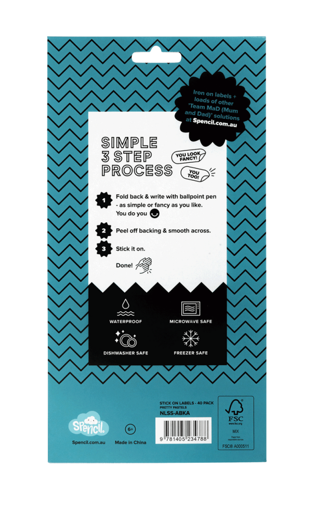 Stick On Labels - Cool Blues Stick On Labels - Cool Blues