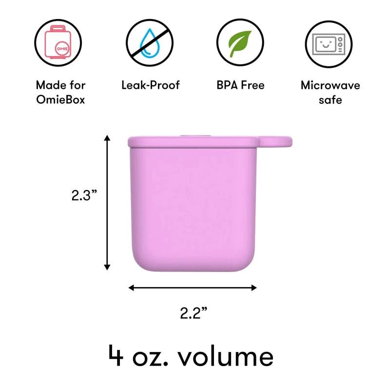 OmieDip Silicone Dip Container - Pink/Teal - Prepp'd Kids - OmieBox