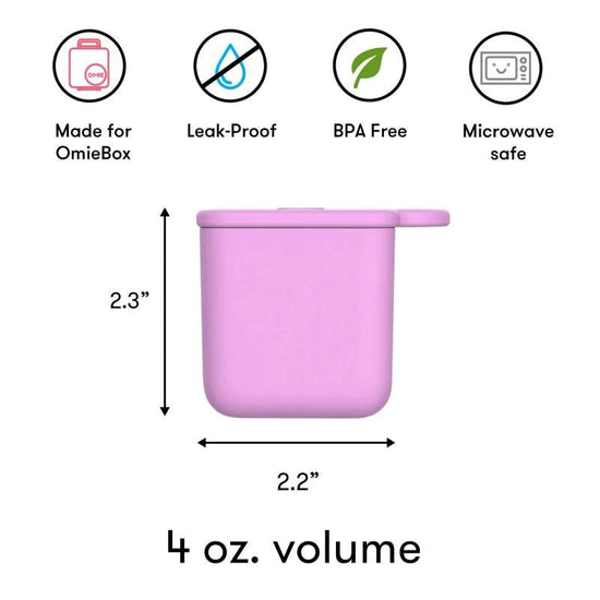 OmieDip Silicone Dip Container - Purple/Orange - Prepp'd Kids - OmieBox