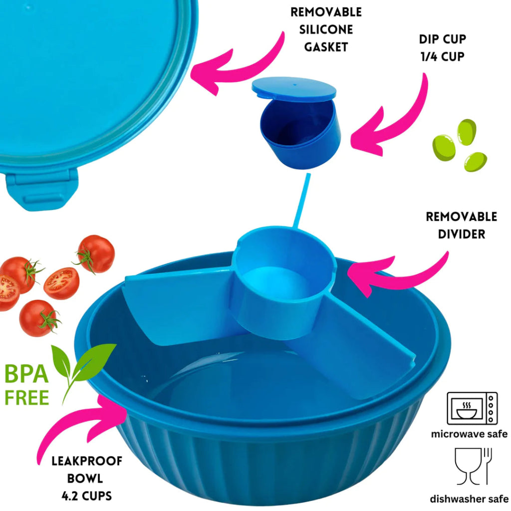 Yumbox Poke Bowl - Hawaii Blue - Prepp'd Kids - Yumbox