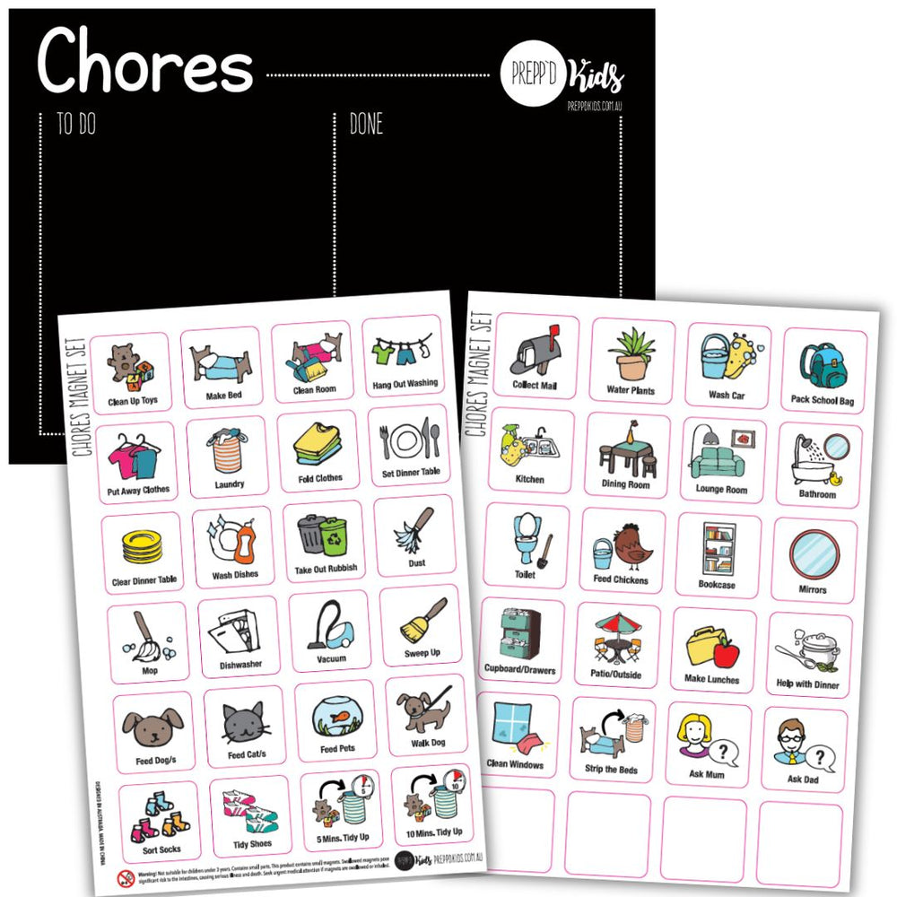 Chore Chart Set (A4) - NEW FONT