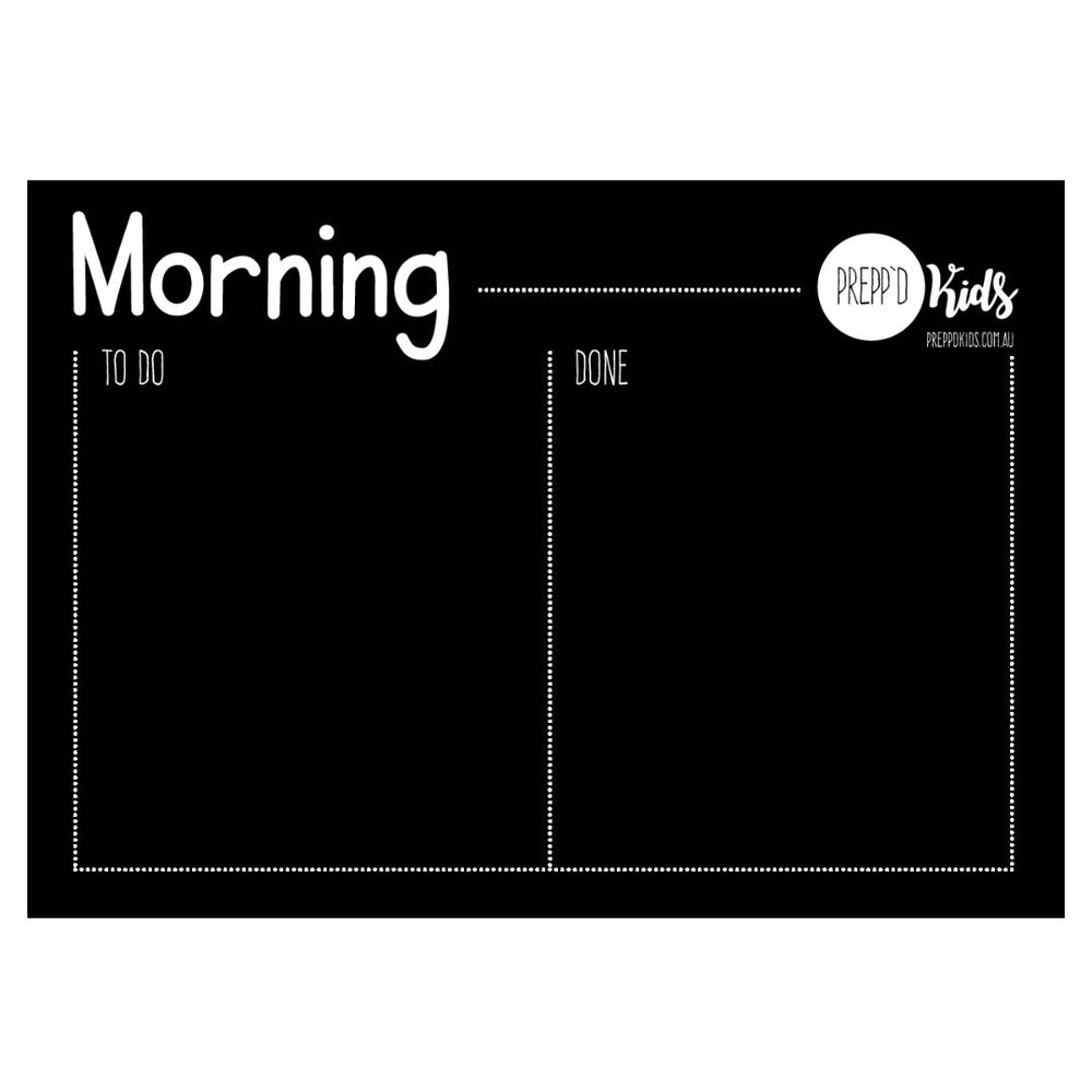 Morning & Evening Routine Set (A4) - NEW FONT – Prepp'd Kids
