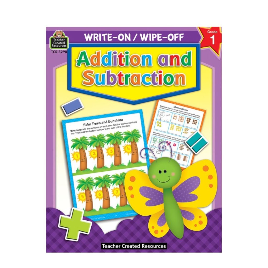 Addition and Subtraction Write - On Wipe - Off Book - Prepp'd Kids - Teacher Created Resources