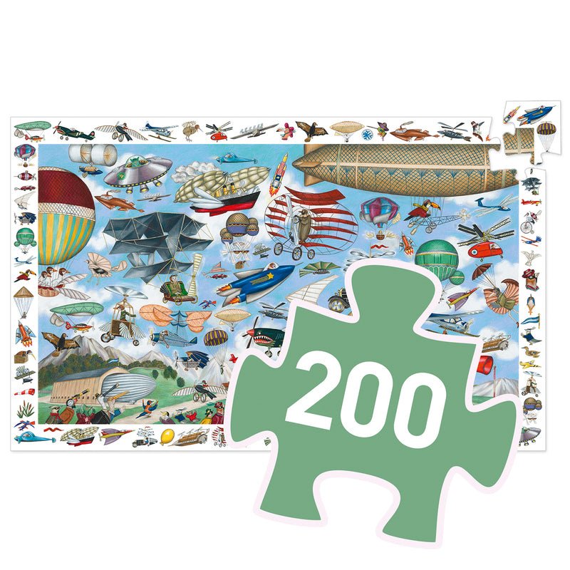 Aero Club Observation Puzzle (200pc) - Prepp'd Kids - Djeco