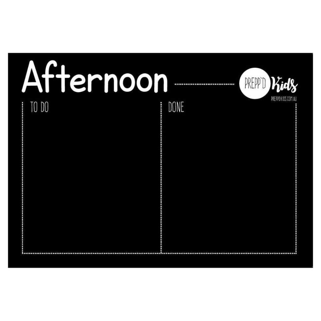 'Afternoon' Magnet (A4) - NEW FONT - Prepp'd Kids - Prepp'd Kids