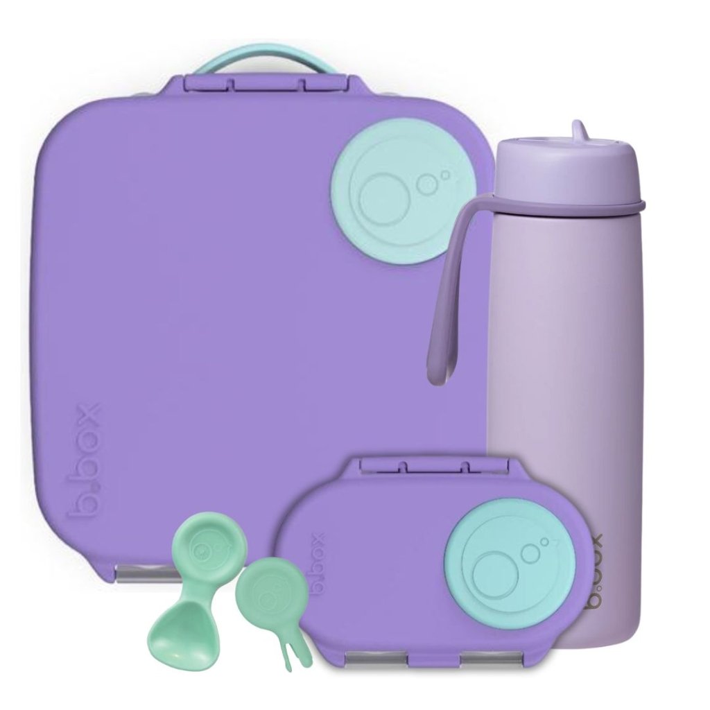 B.box Bundle - Lilac (incl Insulated Bottle) - Prepp'd Kids - B.box