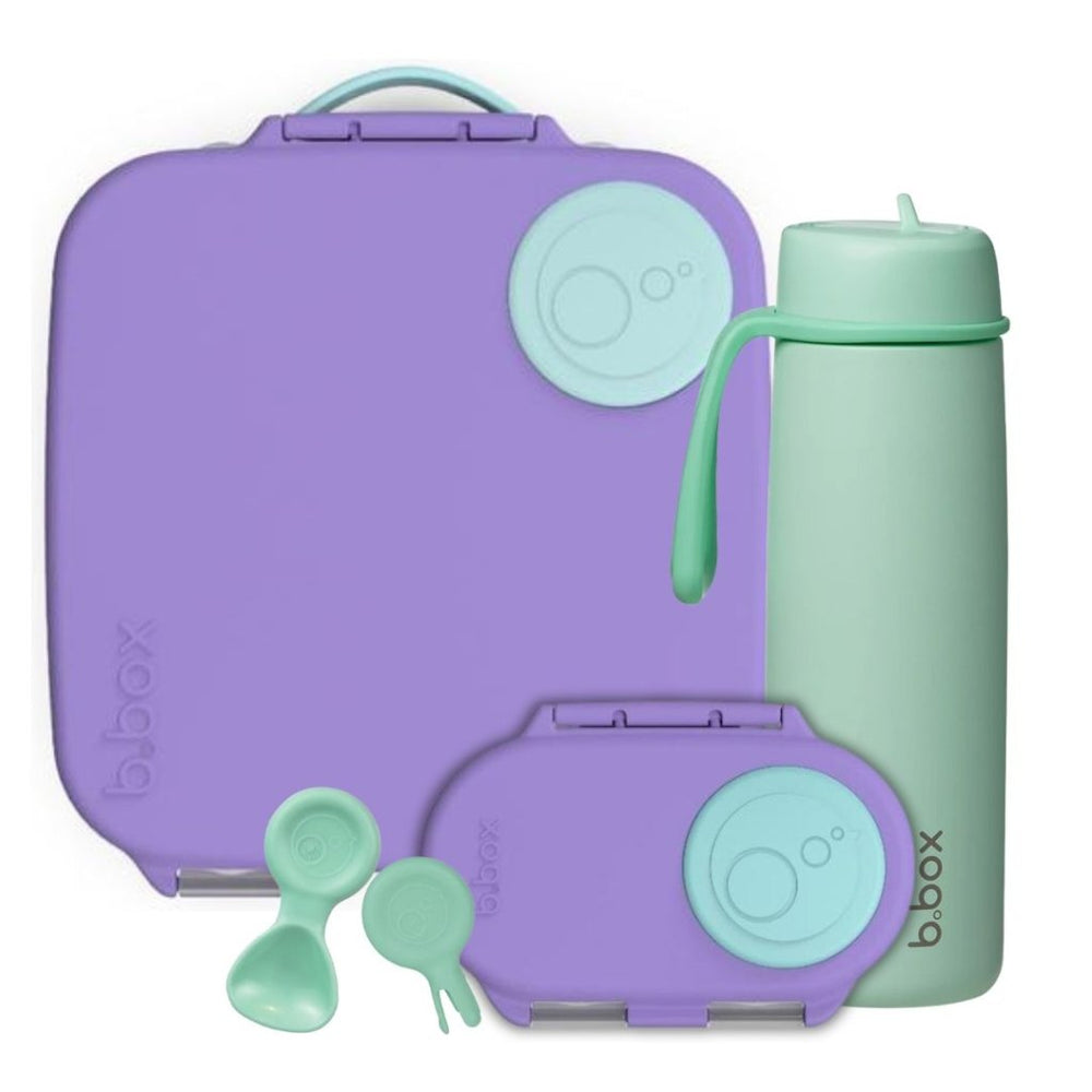 B.box Bundle - Lilac/Spearmint 2 (incl Insulated Bottle) - Prepp'd Kids - B.box