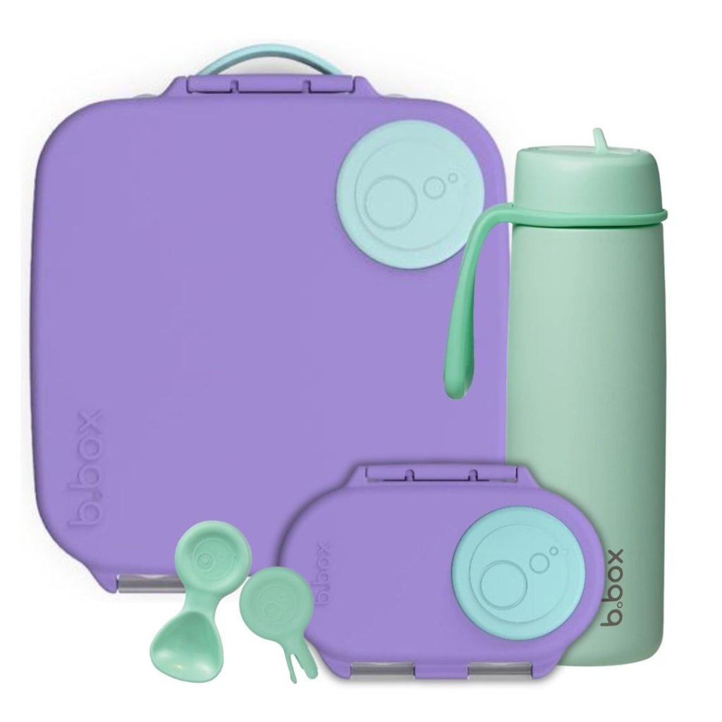 B.box Bundle - Lilac/Spearmint 2 (incl Insulated Bottle) - Prepp'd Kids - B.box