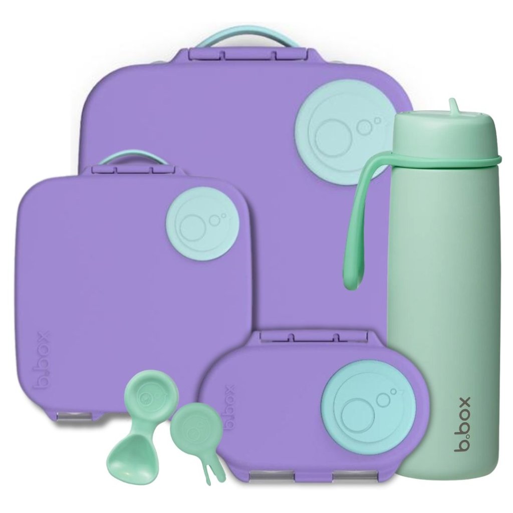B.box Bundle - Lilac/Spearmint (incl Insulated Bottle) - Prepp'd Kids - B.box