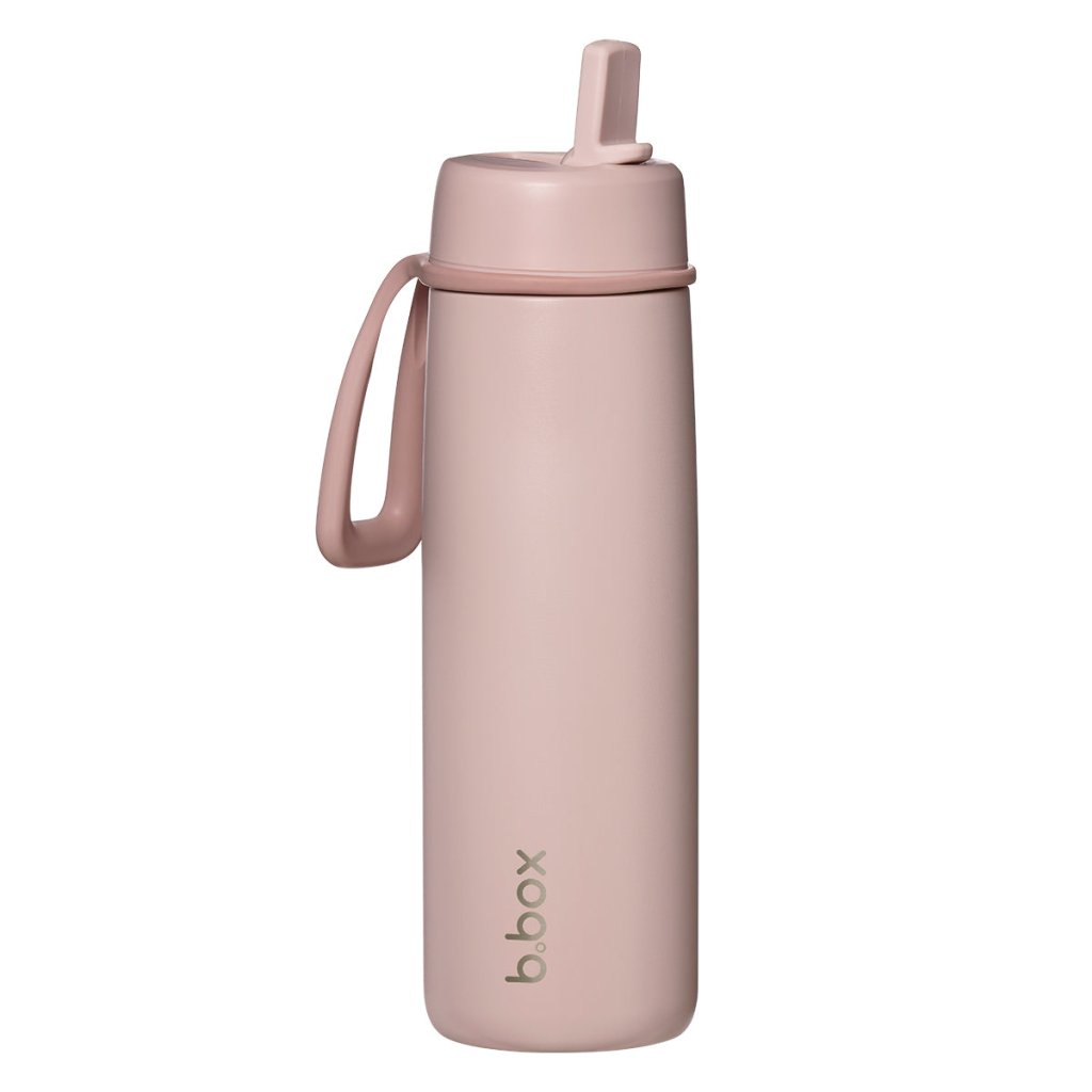 B.Box Insulated Flip Top Drink Bottle 690mL - Blush - Prepp'd Kids - B.box