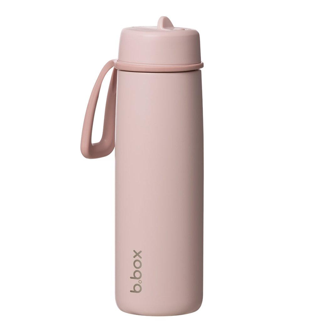 B.Box Insulated Flip Top Drink Bottle 690mL - Blush - Prepp'd Kids - B.box