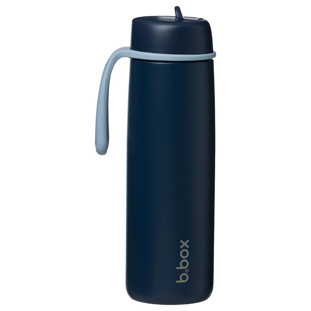 B.Box Insulated Flip Top Drink Bottle 690mL - Midnight - Prepp'd Kids - B.box