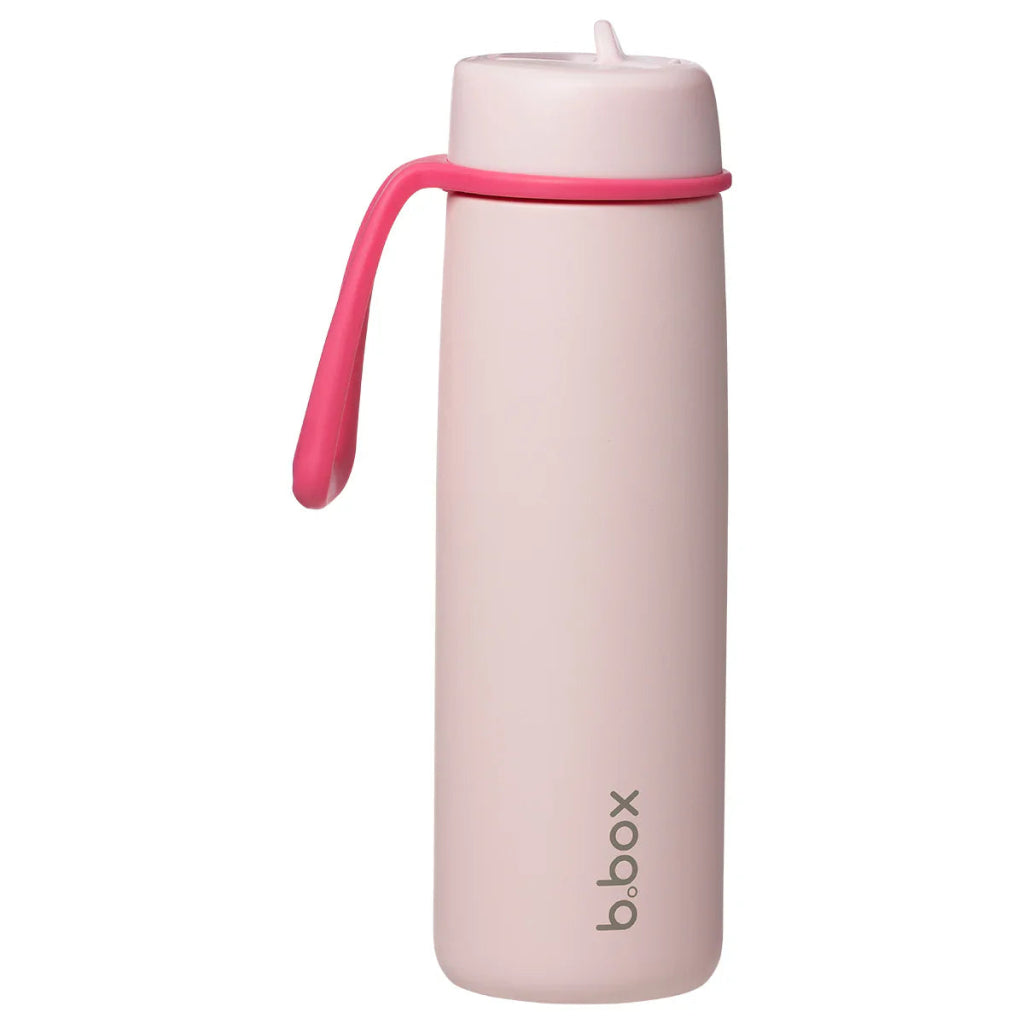 B.Box Insulated Flip Top Drink Bottle 690mL - Pink - Prepp'd Kids - B.box