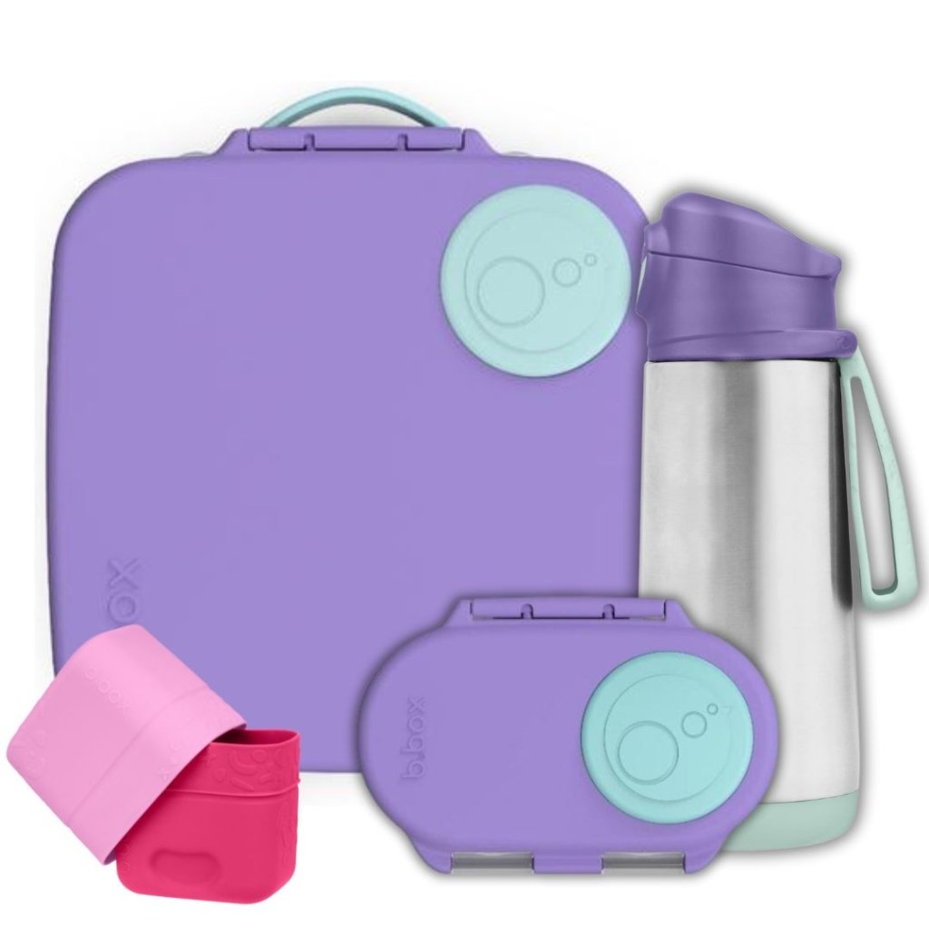 B.box Large+Snack Bundle - Lilac (Insulated Sports) - Prepp'd Kids - B.box