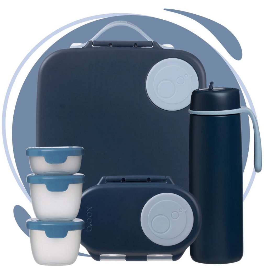 B.box Large+Snack Bundle - Midnight 2 (Flip Top) - Prepp'd Kids - B.box