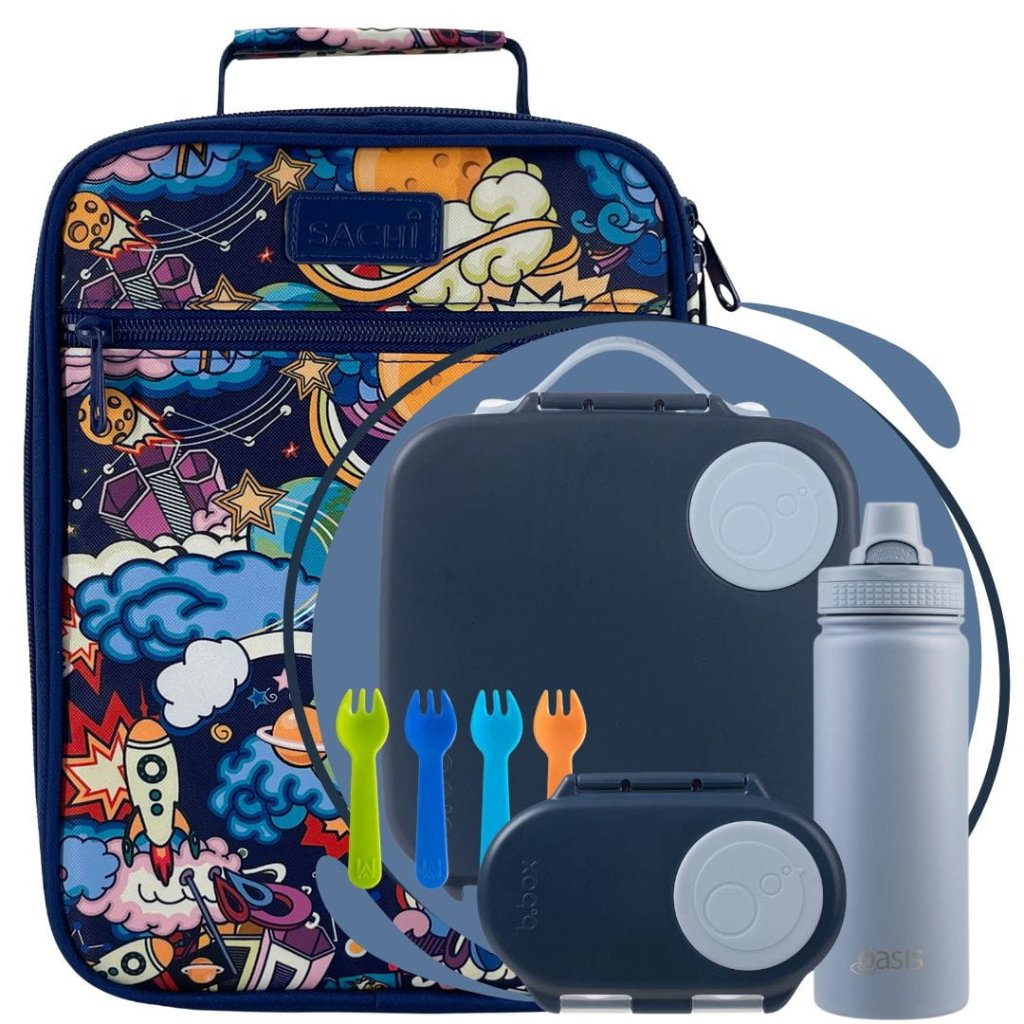 B.box Large+Snack Bundle - Midnight Haze+Alien - Prepp'd Kids - B.box