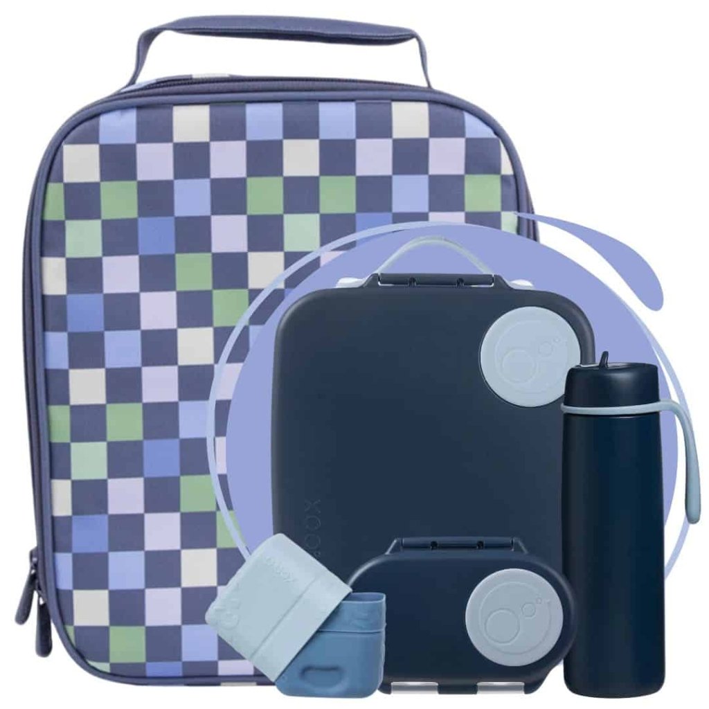 B.box Large+Snack Bundle - Midnight/Check - Prepp'd Kids - B.box