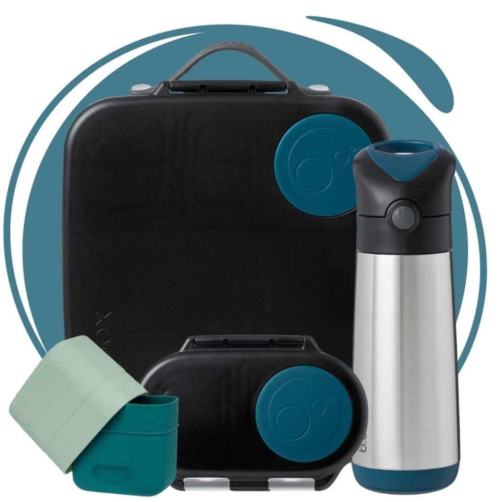 B.box Large+Snack Bundle - Night Vision (w. Insulated Straw) - Prepp'd Kids - B.box