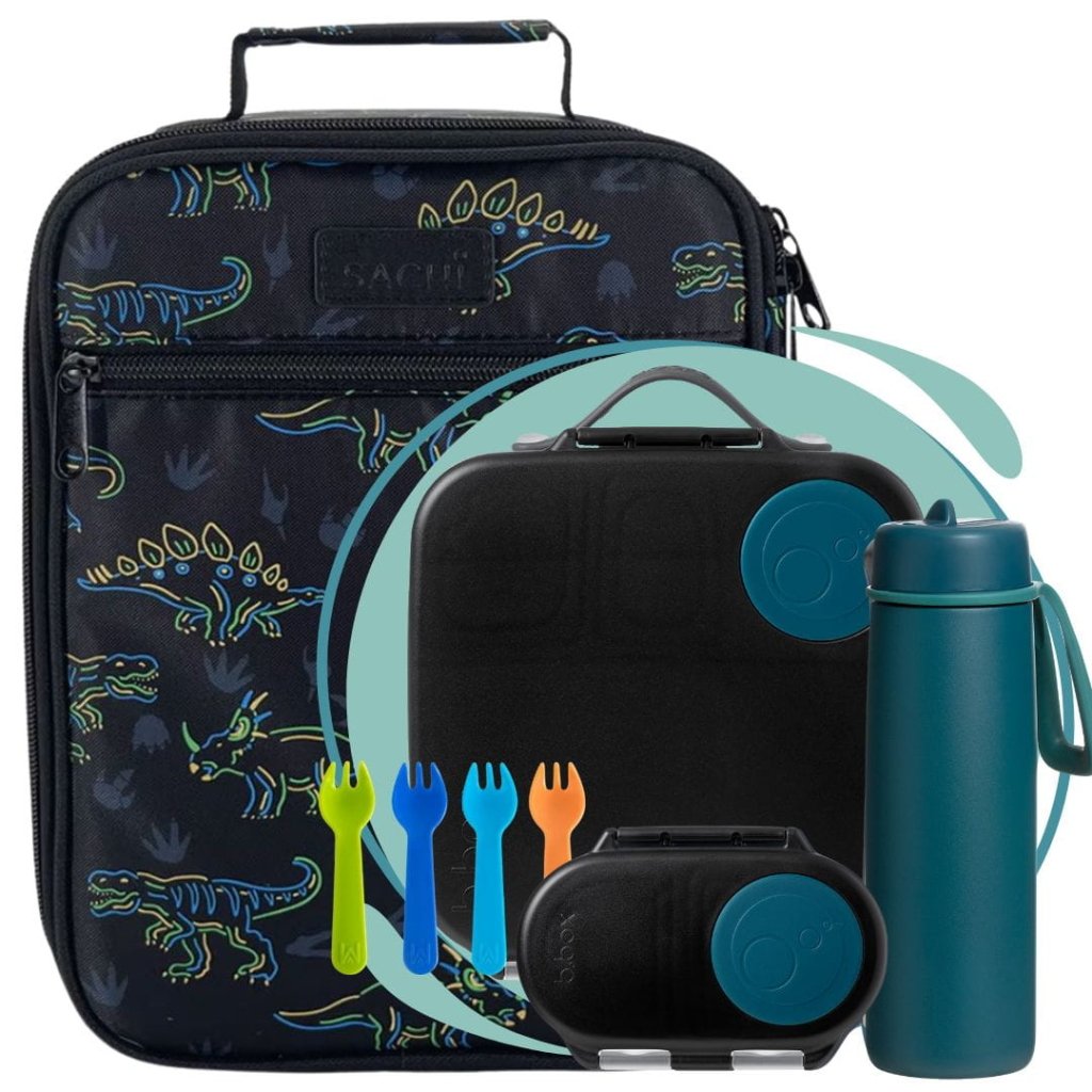 B.box Large+Snack Bundle - Night Vision+Dino - Prepp'd Kids - B.box