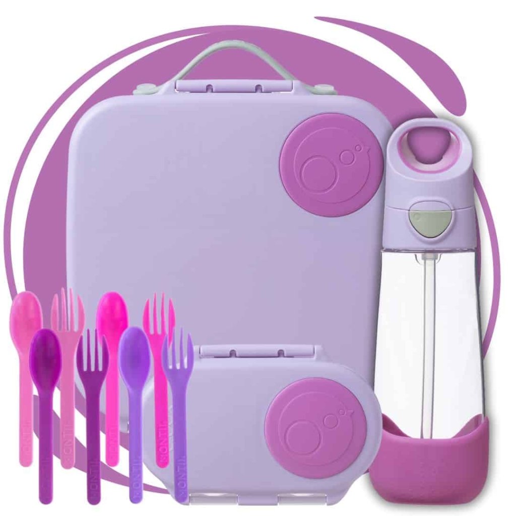 B.box Large+Snack Bundle - Sugar Plum 2 - Prepp'd Kids - B.box