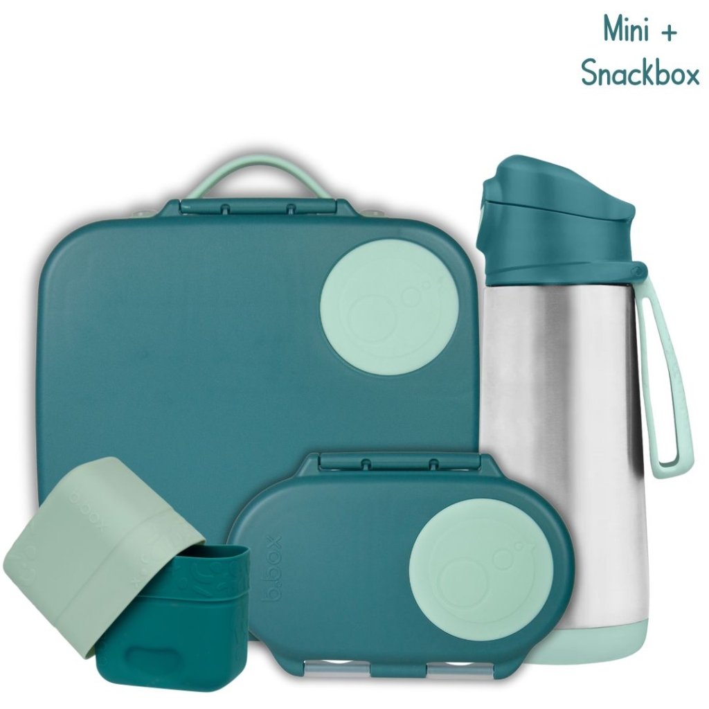 B.box Mini & Snack Bundle - Emerald (Sports Spout) - Prepp'd Kids - B.box