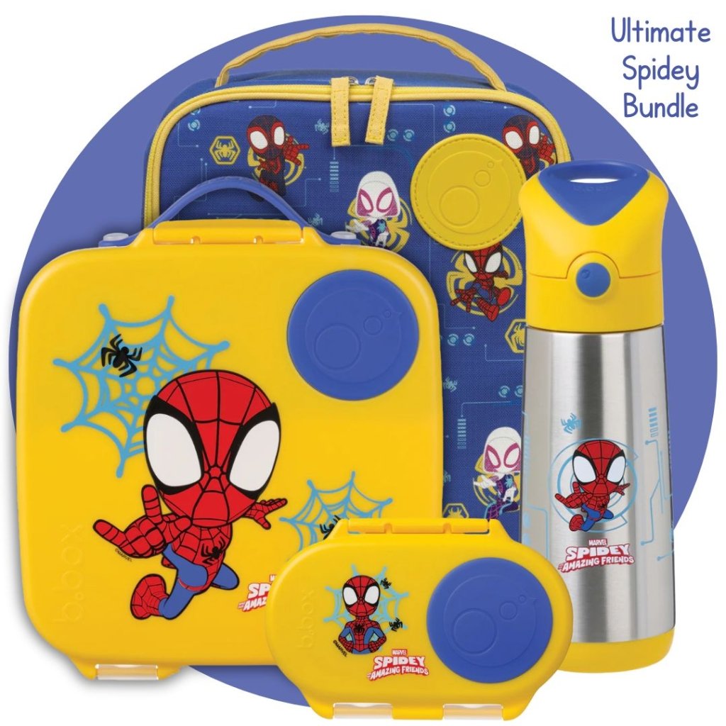 B.box Ultimate Lunchbox Bundle - Spidey - Prepp'd Kids - B.box