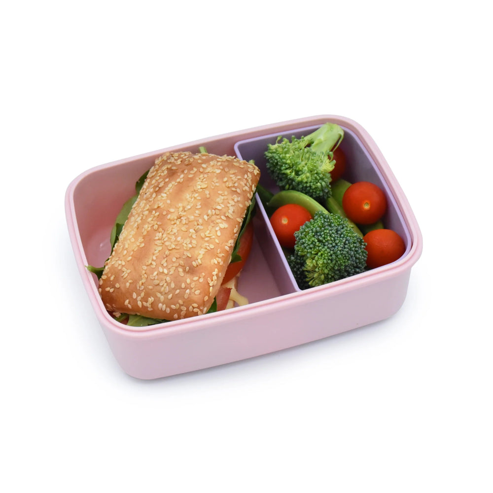 Bento Box with Removable Compartments (880ml) - Pink/Grey - Prepp'd Kids - Melii