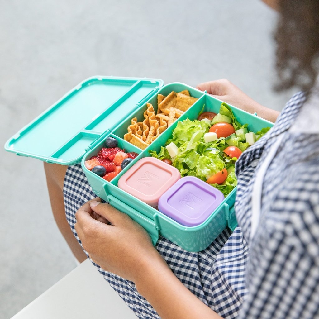 Bento Five Lunch Box - Turquoise Glitter - Prepp'd Kids - MontiiCo