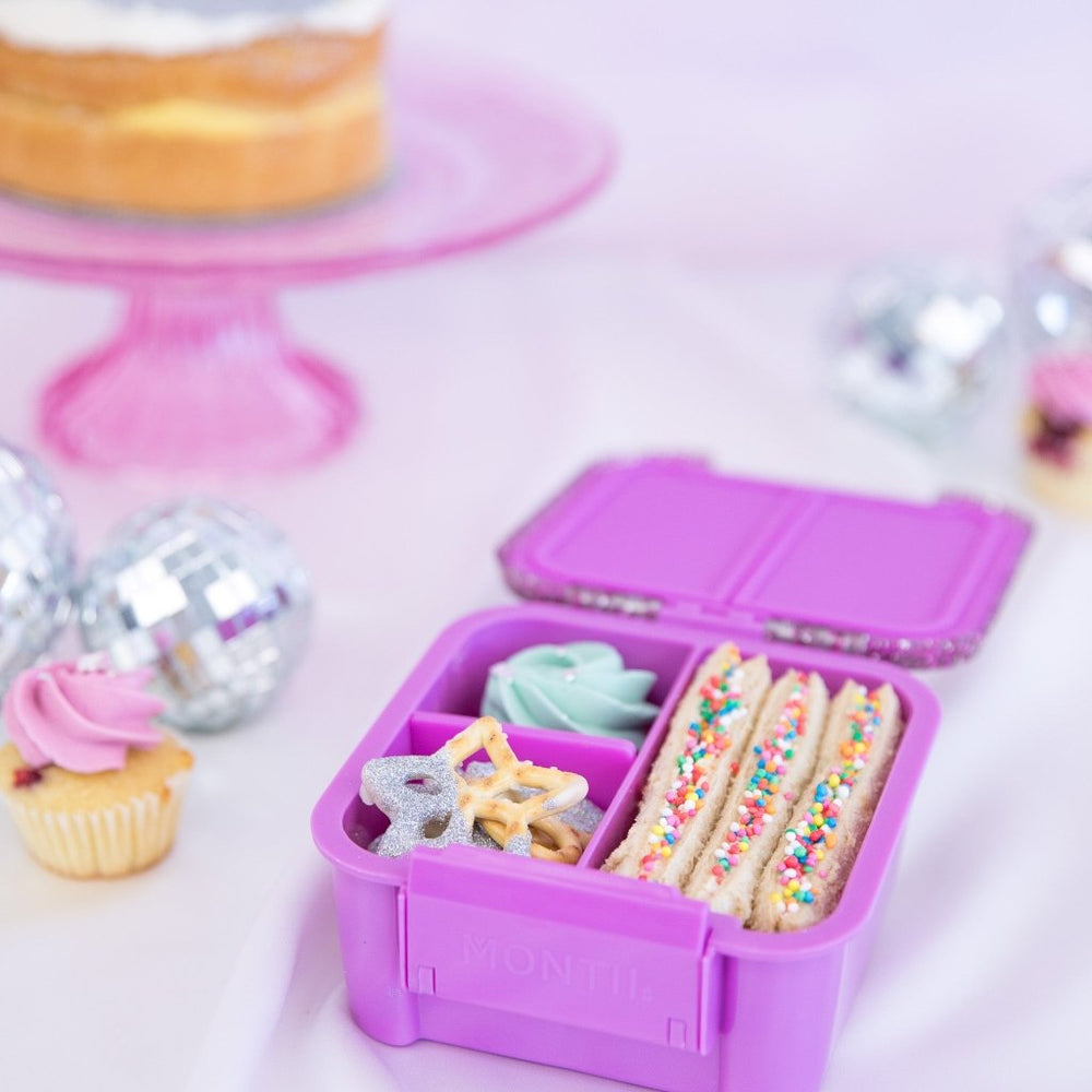 
                      
                        Bento Two Snack Box - Magenta Glitter - Prepp'd Kids - MontiiCo
                      
                    