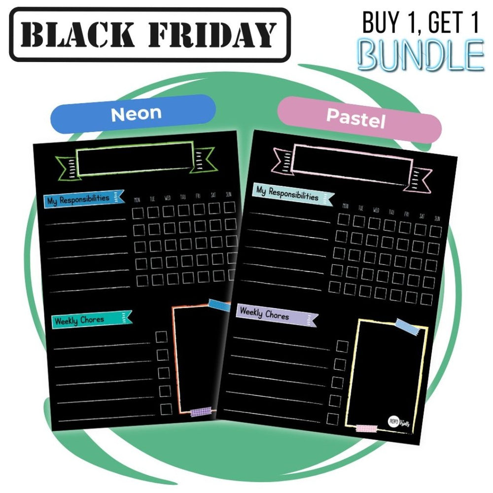 BLACK FRIDAY BUNDLE - Responsibility NEON+PASTEL (BOGO OFFER) - Prepp'd Kids - Prepp'd Kids