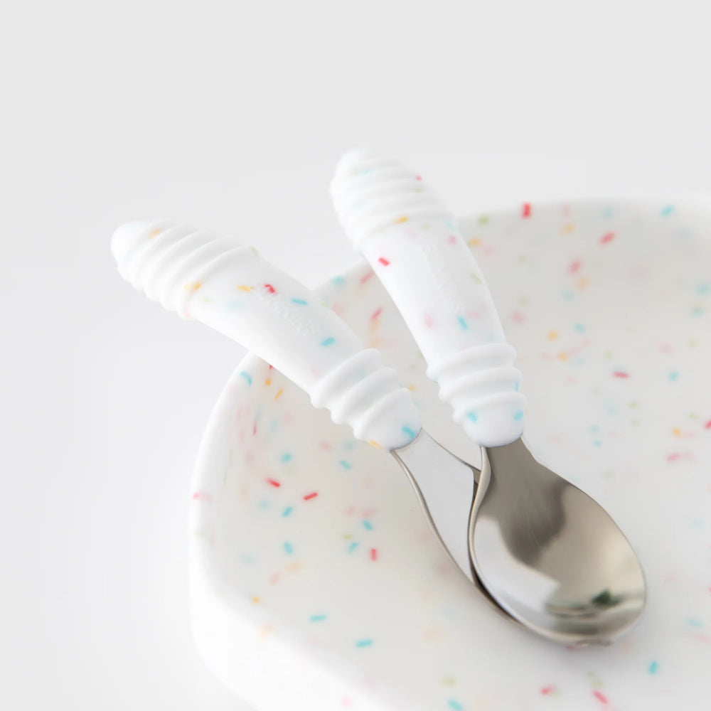 
                      
                        Bumkins Spoon and Fork - Vanilla Sprinkle - Prepp'd Kids - Bumkins
                      
                    