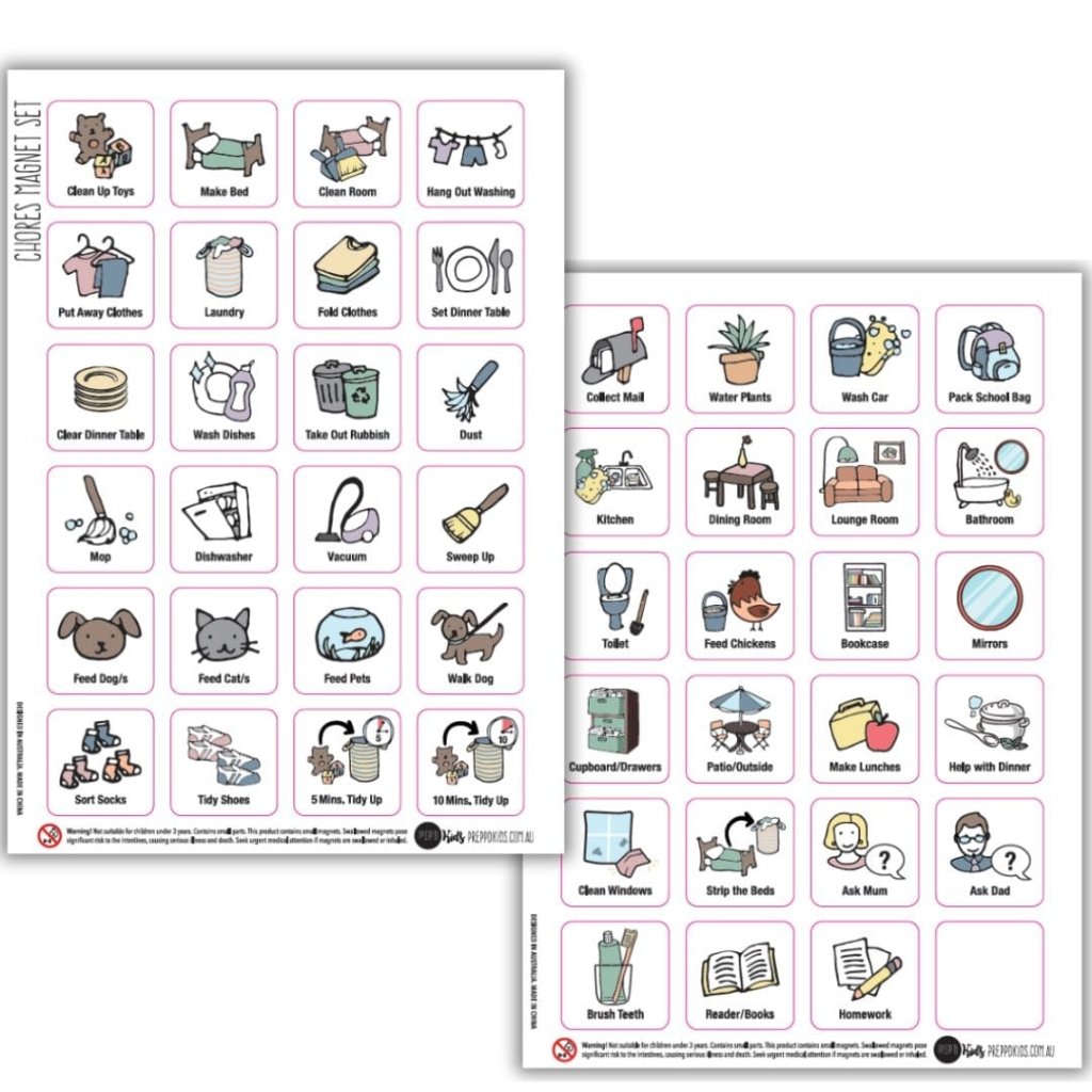 Chore Chart – Limited Edition (Blue / Sage) - Prepp'd Kids - Prepp'd Kids